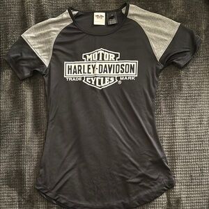 Harley-Davidson Black and Gray T-Shirt